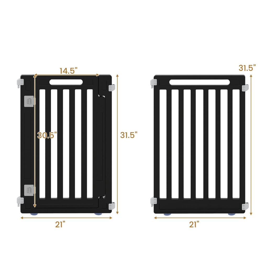 16-Panel Dog Playpen 31.5" Height Indoor Outdoor Pet Gate