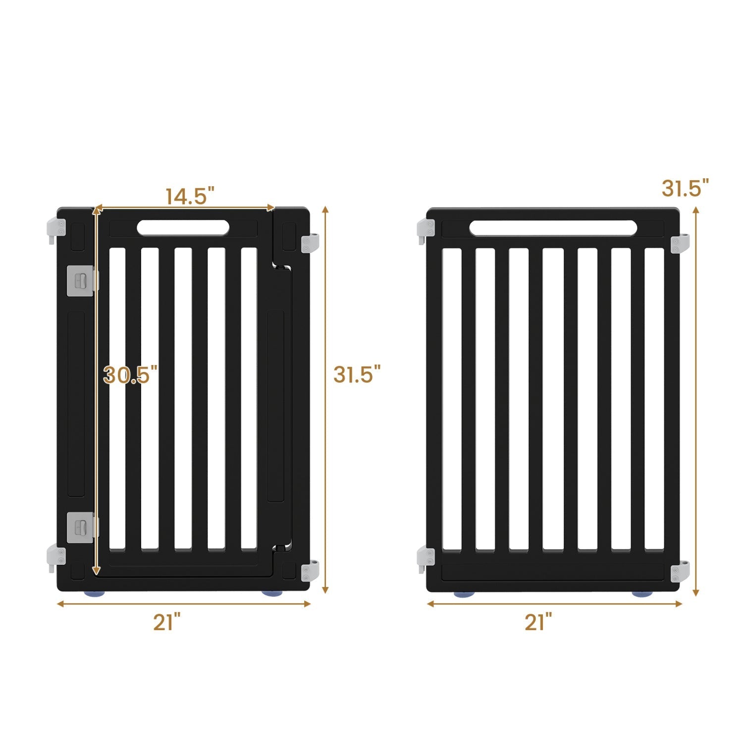 16-Panel Dog Playpen 31.5" Height Indoor Outdoor Pet Gate
