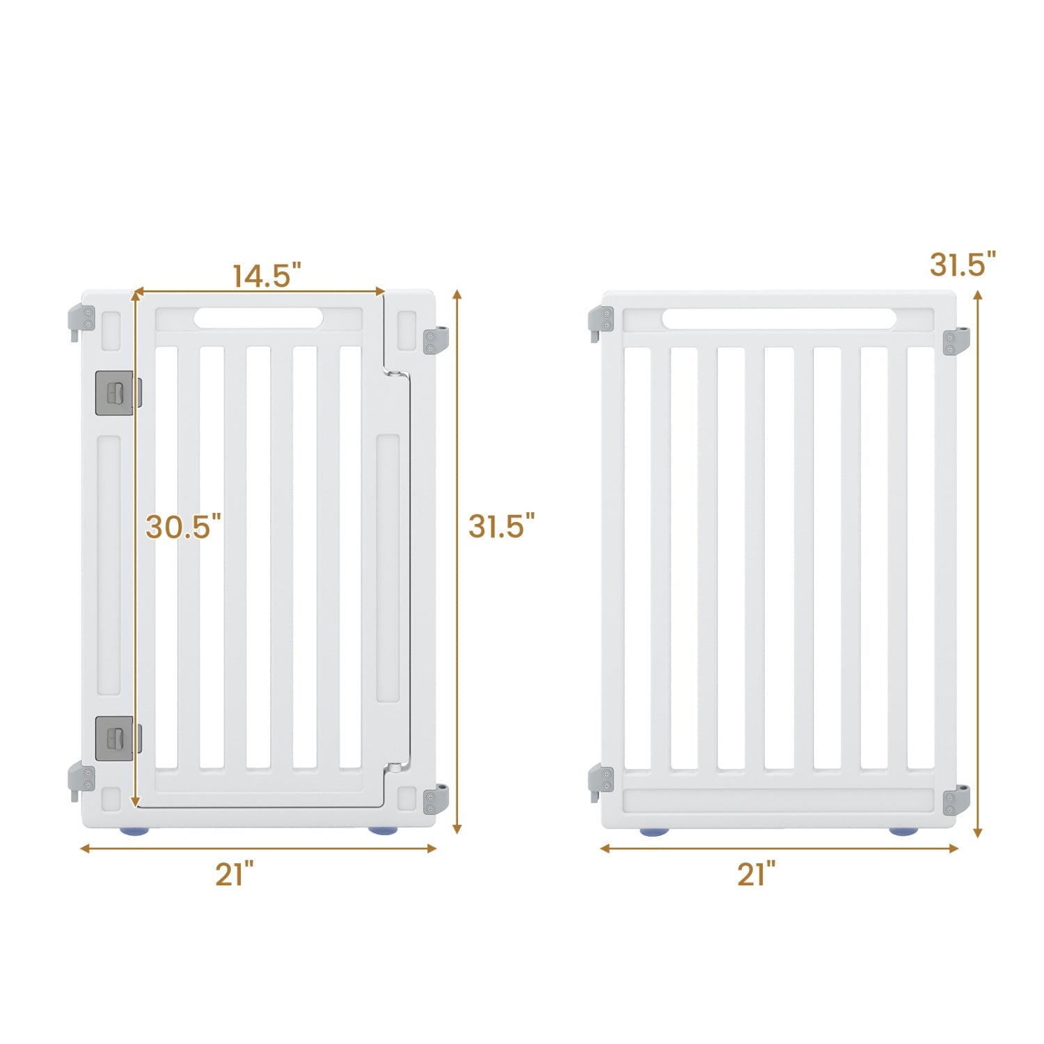 16-Panel Dog Playpen 31.5" Height Indoor Outdoor Pet Gate