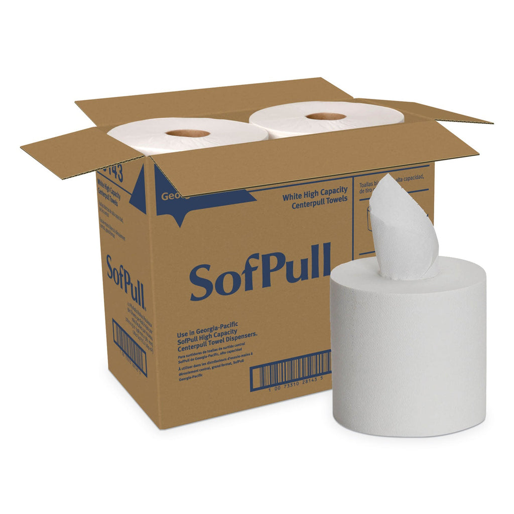 Georgia Pacific SofPull Perforated Paper Towel, 1-Ply, 7.8 x 15, White, 560/Roll, 4 Rolls/Carton