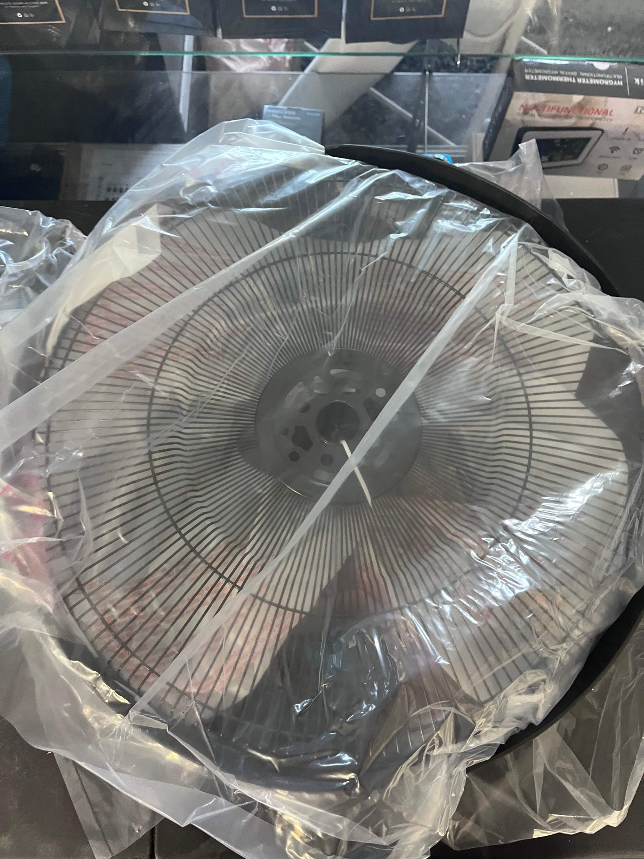 Open Box Newair 18 in. 3-Speed Wide-Angle Oscillating Outdoor Misting Fan and Pedestal Fan for Cool Down 500 sq. ft. - Black