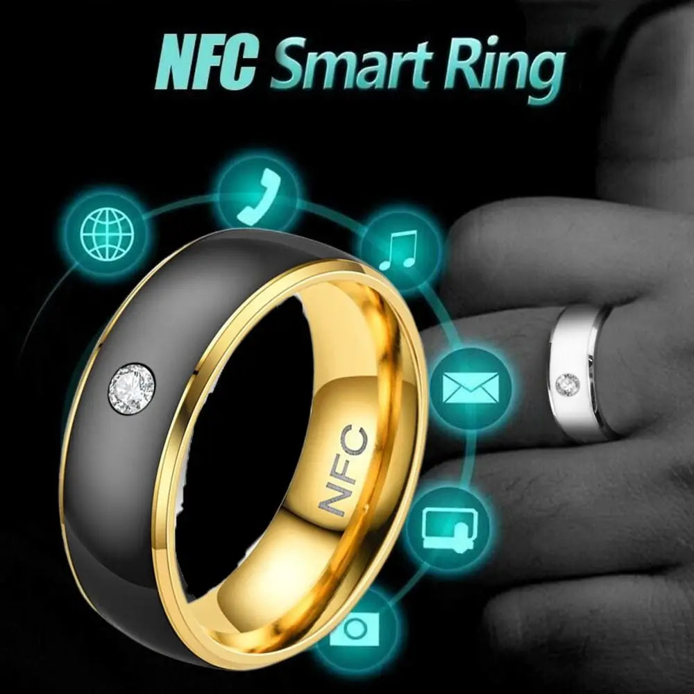Stainless Steel NFC Smart Ring | Wearable Connect for Android