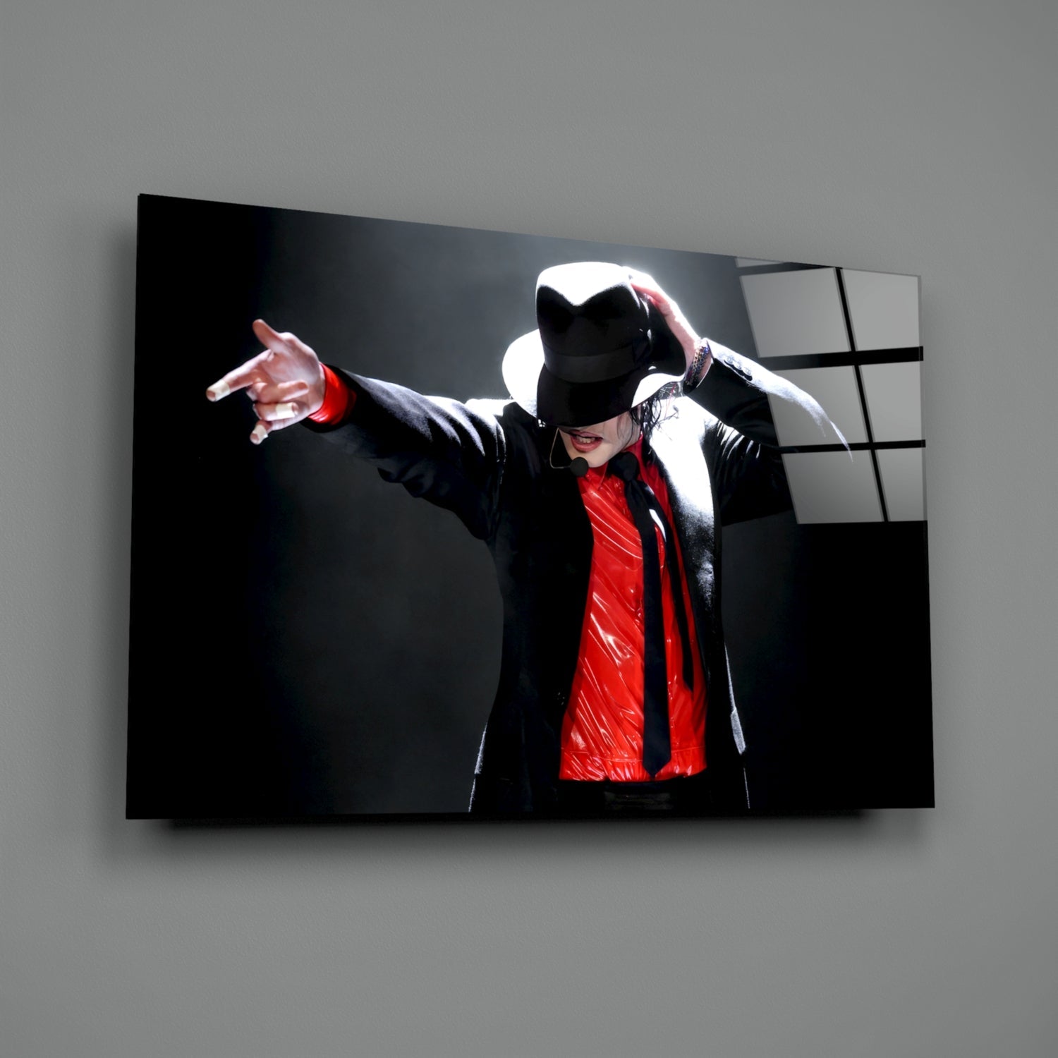 Sequined Glove Dancer Glass Wall Art