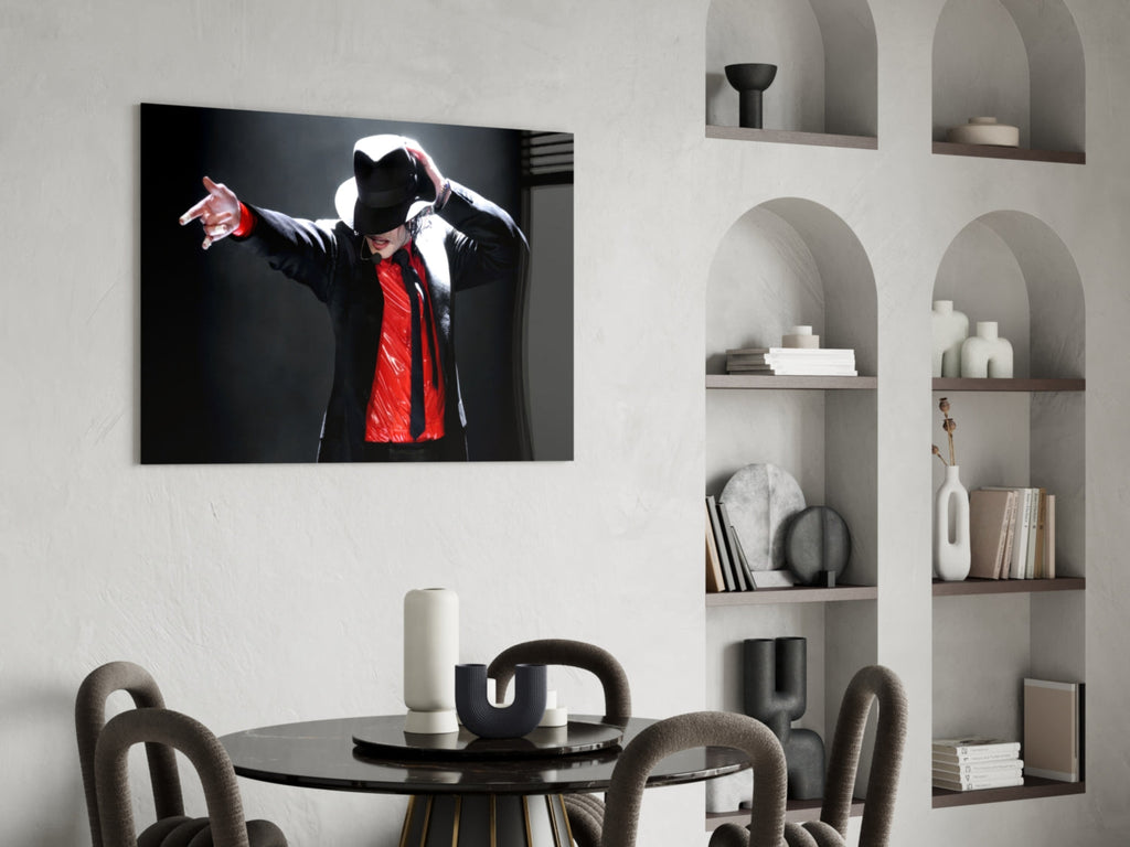 Sequined Glove Dancer Glass Wall Art